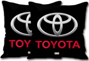 ME&YOU Black, Red Fabric, Microfibre Car Pillow Cushion for Toyota