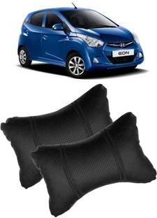 SHOOLIN Black Leatherite Car Pillow Cushion for Hyundai
