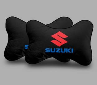 kioni Black Polyester Car Pillow Cushion for Maruti Suzuki