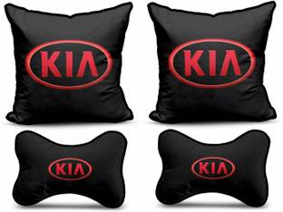 kioni Black Polyester Car Pillow Cushion for Kia