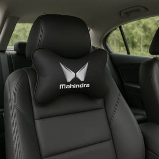 Zoom Trade Black Polyester Car Pillow Cushion for Mahindra