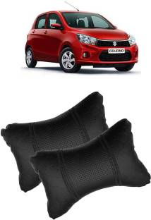 SHOOLIN Black Leatherite Car Pillow Cushion for Universal For Car