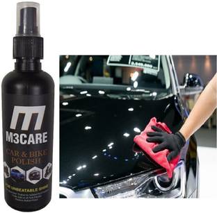 M3CARE Liquid Car Polish for Metal Parts, Dashboard, Leather, Bumper, Exterior, Chrome Accent, Tyres, Windscreen