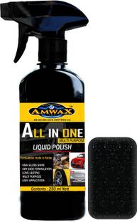 amwax Liquid Car Polish for Exterior, Leather, Dashboard, Metal Parts, Bumper, Tyres
