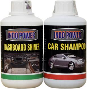 INDOPOWER CAR WASH SHAMPOO , DASHBOARD POLISH COMBO PACK Car Washing Liquid