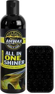 amwax Liquid Car Polish for Exterior, Metal Parts, Dashboard, Tyres, Bumper, Leather