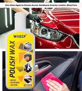 WASEF Paste Car Polish for Chrome Accent, Dashboard, Exterior, Leather, Metal Parts