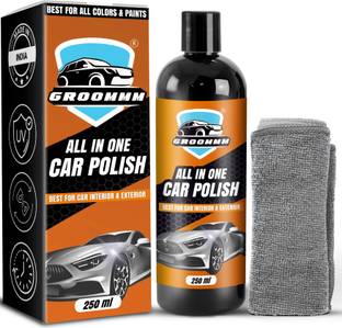 Groommm Liquid Car Polish for Exterior, Chrome Accent, Dashboard, Bumper, Metal Parts, Tyres
