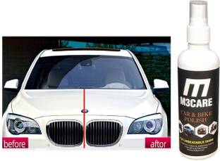 M3CARE Liquid Car Polish for Metal Parts, Chrome Accent, Windscreen, Bumper, Leather, Headlight, Exterior, Dashboard