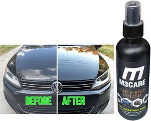 M3CARE Liquid Car Polish for Metal Parts, Leather, Windscreen, Headlight, Exterior, Dashboard, Chrome Accent, Bumper