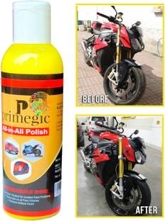 PRIMEGIC Liquid Car Polish for Bumper, Dashboard, Exterior, Headlight, Chrome Accent, Leather, Metal Parts, Windscreen
