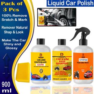 Darisdo Liquid Car Polish for Exterior, Dashboard, Leather, Windscreen, Metal Parts, Headlight