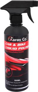 AARAV CO. Liquid Car Polish for Exterior, Tyres, Metal Parts, Dashboard, Bumper, Leather, Chrome Accent, Headlight