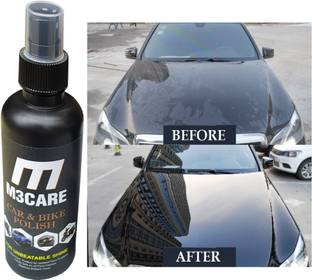 M3CARE Liquid Car Polish for Headlight, Leather, Exterior, Dashboard, Chrome Accent, Bumper, Windscreen, Metal Parts