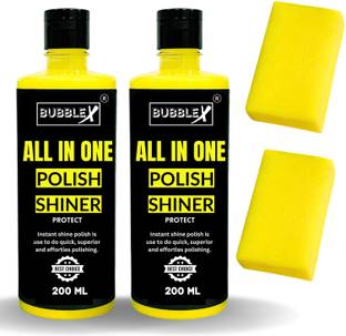 BUBBLEX Liquid Car Polish for Dashboard, Leather, Tyres