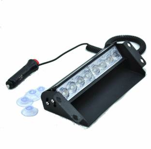 ACE 8 LED Strobe Lights Blue/Red Flasher Police Warning Lamp for Car Dash Fog Lamp Car LED (12 V, 35 W)