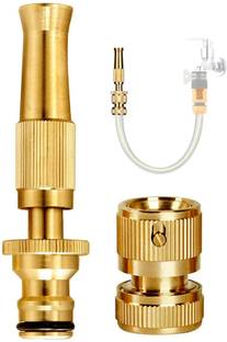 Luxula Portable High Pressure Washing Brass Nozzle Water Spray Gun Adjustable Sprinkler Spray Gun