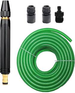 skyunion High Pressure Washing Water Gun,Nozzle Kit with 3 Pcs PVC Hose Quick Connector Hose Pipe