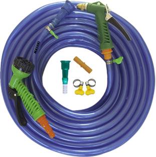 MASHKI 30 Meter (100 Feet) Flexible Water Hose Pipe With Accessories Kit Spray Gun