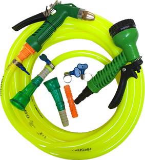MASHKI 1/2 Inch 10 Meter (32.5 Feet) Flexible Water Hose Pipe Spray Gun