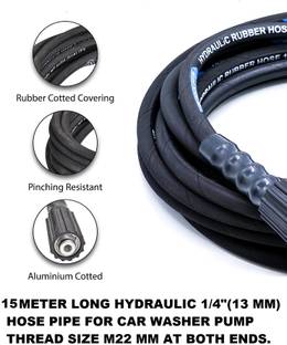 VIPARTH Hydraulic Hose Pipe 15 Meter Length Suitable for Most Brands Pressure Washer