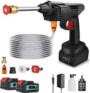 FABTEC 48V High Power Wireless Pressure Washer With Double Battery for Car, Bike Pressure Washer