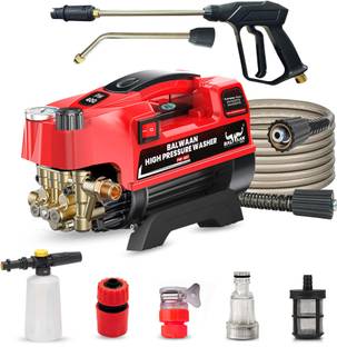 Balwaan Krishi PW-400 Brass (Adjustable) Pump Head, Big Jet foam bottle 1800w Motor 120-150 Bar Pressure Washer