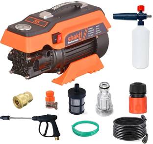 Shakti Technology,S5 High Pressure Car Washer Machine 1900 Watts, Pressure 125 Bar, 8L/Min Flow Rate and 10 Meter Hose Pipe with Professional 1L Foam Cannon Snow Lance.