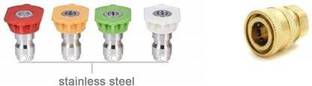 VIPARTH Multiple Degree Pressure Washer Spray Nozzle Tips 1/4" With Quick Connector Spray Gun