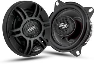 Denwood DW-480 | 4" Inch Coaxial Car Speaker | High Performance 2 Way with woofer 300W MAX Pair (Black) Coaxial Car Speaker