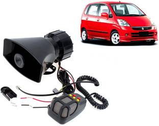 Selifaur 12 Volt Electric Air Horn Siren Speaker With Mic 7 Tone Sound Siren Hooter/Ambulance/Siren/Traffic Sound For Zen Estilo Type 1 Component Car Speaker