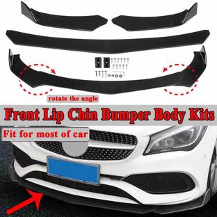 Auto MT Universal ABS 3pcs Car Front Bumper Spoiler Lip Chin Up Body Kit Splitter Car Spoiler