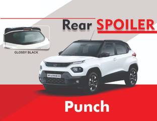 MOTORMART Rear Car Spoiler for Tata Punch for Year 2021-2023 Models in Glossy Black- Car Spoiler