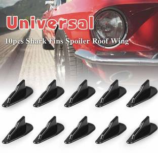 Auto MT 10Pc Mini Black Shark Fin Diffuser Vortex Generator Universal Car Truck SUV Roof Car Spoiler
