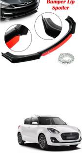 XZRTZ Car Front Bumper Spoiler Splitter Body Kit Side Skirt Front Bumper Guard 656 Matte, Glossy Maruti Swift Front Garnish