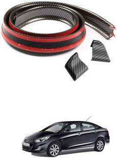 PROEDITION Rear Strip Splitter Spoiler Side Skirt Rubber Carbon FiberFor Verna Fluidic Car Spoiler