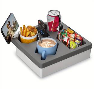 STHIRA Three In One Multifunctional Car Snack Tray Organizer Table Cup Holder Tray Table