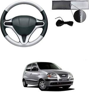 Autocom Hand Stiched Steering Cover For Hyundai Santro