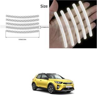 PROEDITION Universal for vehicle Reflective Wheel Rim Stripe Decal Sticker 366 6 mm x 6 m Silver Reflective Tape