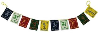 OPZET INDIA Tibetan Prayer Flags Double Sided Wind Car Window Flag