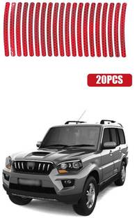 LOVMOTO Wheel Rim Stripe Decal Sticker for Car Motorcycle Bike Scorpio Matte, Glossy, Chrome Mahindra Scorpio Rear Garnish