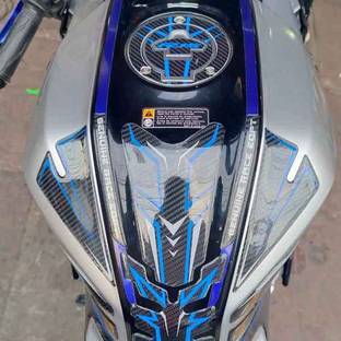 PGX Auto Accessories Motorcycle Tankpad Sticker Combo Compatible with R15M/V4 (Black) Bike Tank Pad