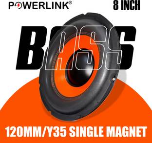 Powerlink 8" Subwoofer Imported Orange SPL Foam – 200W Peak RMS Power/4-Ohm /1.5-Inch Copper Coil / 120mm Single Magnet Subwoofer