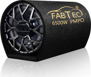 FABTEC Active Car 12 Inch Plug and Play (Built-In Amplifier) Bass Tube Subwoofer