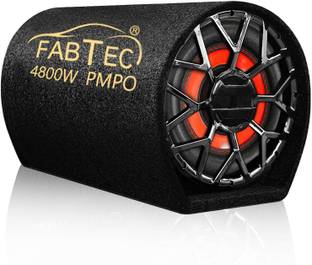 FABTEC Active Car 10 Inch Plug and Play (Built-In Amplifier) Bass Tube Subwoofer