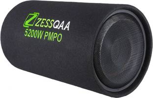 ZESSQAA ZQ-1201BST 12-Inch Car Basstube with Inbuilt Amp, Dual Ports, Green Design, 5200W PMPO Subwoofer