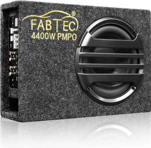 FABTEC 8 Inch Under Seat Car Bass Tube Plug & Play Bass Tube (Built-In Amplifier) Subwoofer