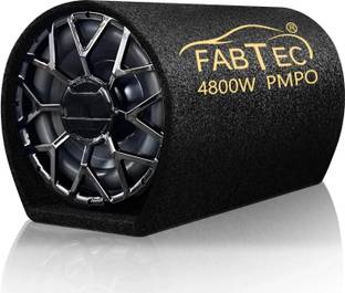 FABTEC Active Car 10 Inch Plug and Play (Built-In Amplifier) Bass Tube Subwoofer