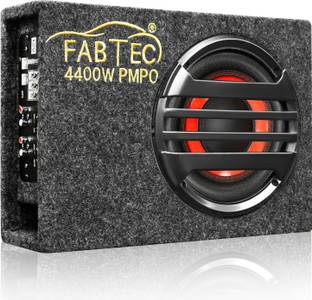 CARZEX 8 Inch Under Seat Underseat Active Subwoofer 200 RMS High Level Bass Tube 8 Inch for Universal Car Subwoofer