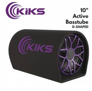 KIKS KX-101BASSTUBE 10-Inch D-Shaped Active Bass Tube with Inbuilt Amplifier | Plug & Play Subwoofer